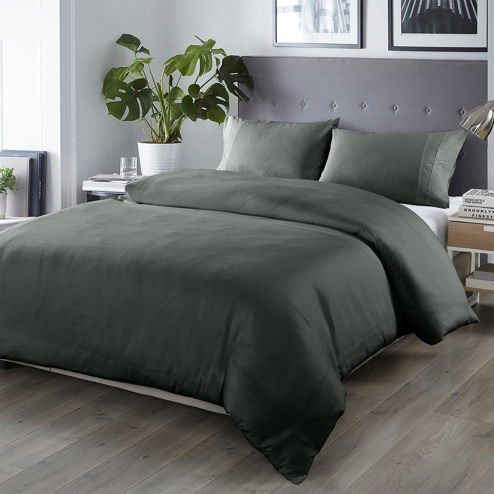 Royal Comfort Bamboo Blended Quilt Cover Set featuring 1000TC ultra-soft luxury, showcasing the quilt cover and pillowcases in a stylish arrangement.